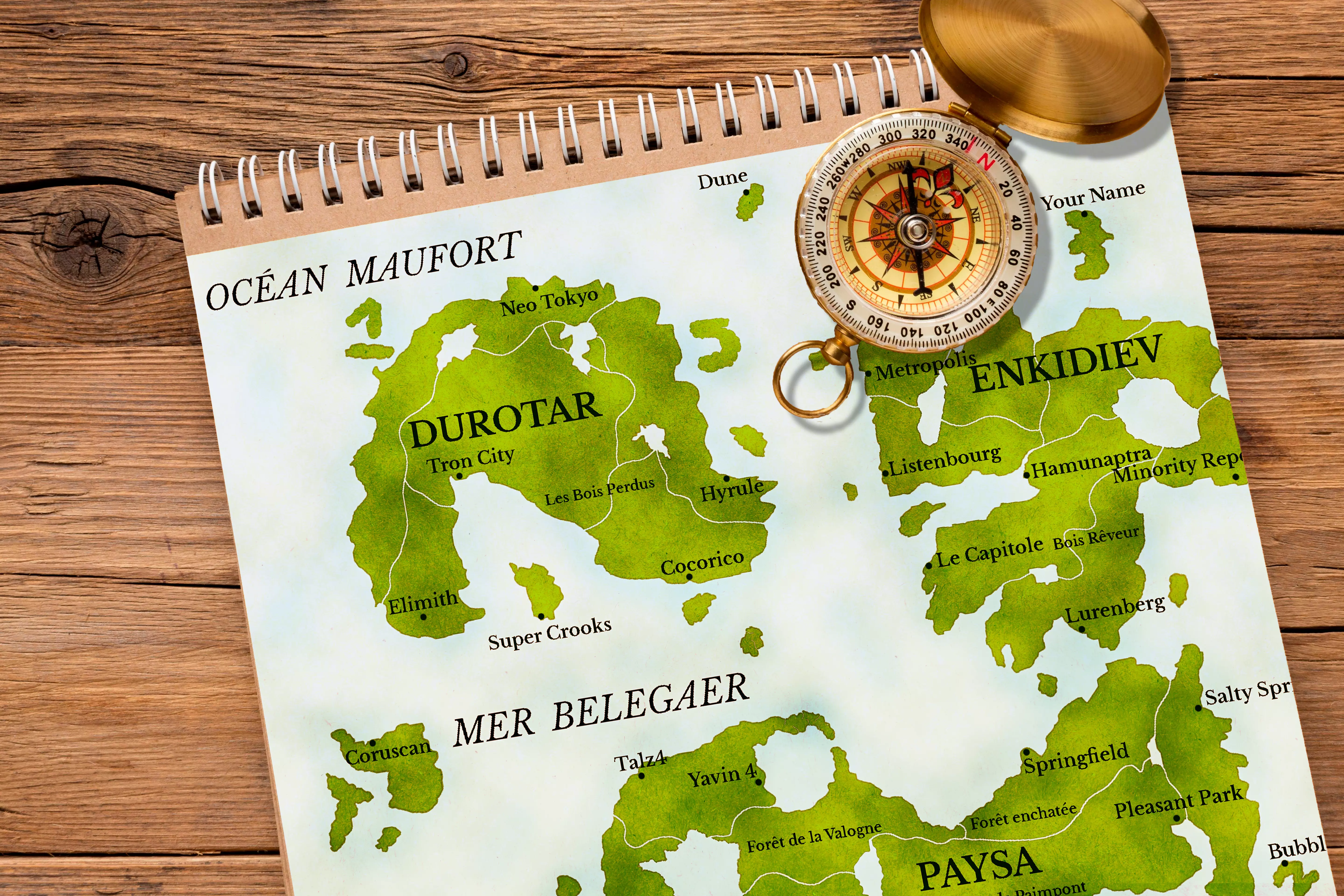 Affiche d'une carte du monde